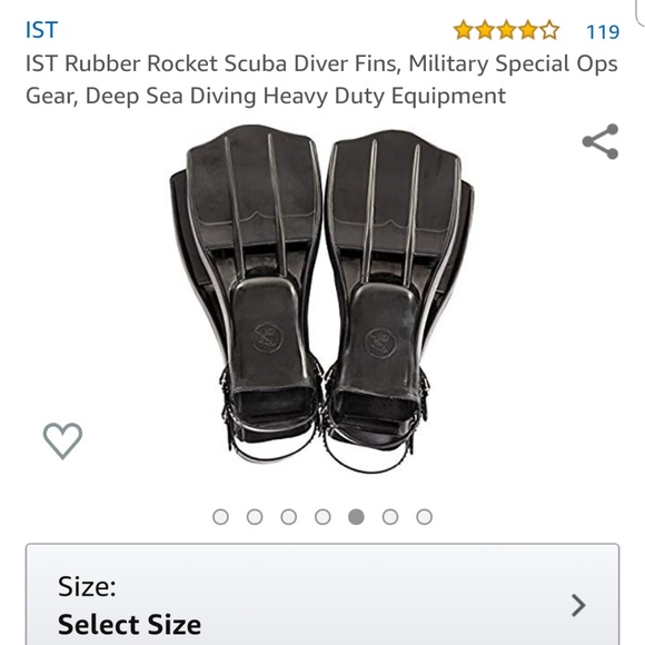 NEW!NWOB,IST rubber rocket military diving fins - Picture 5 of 7